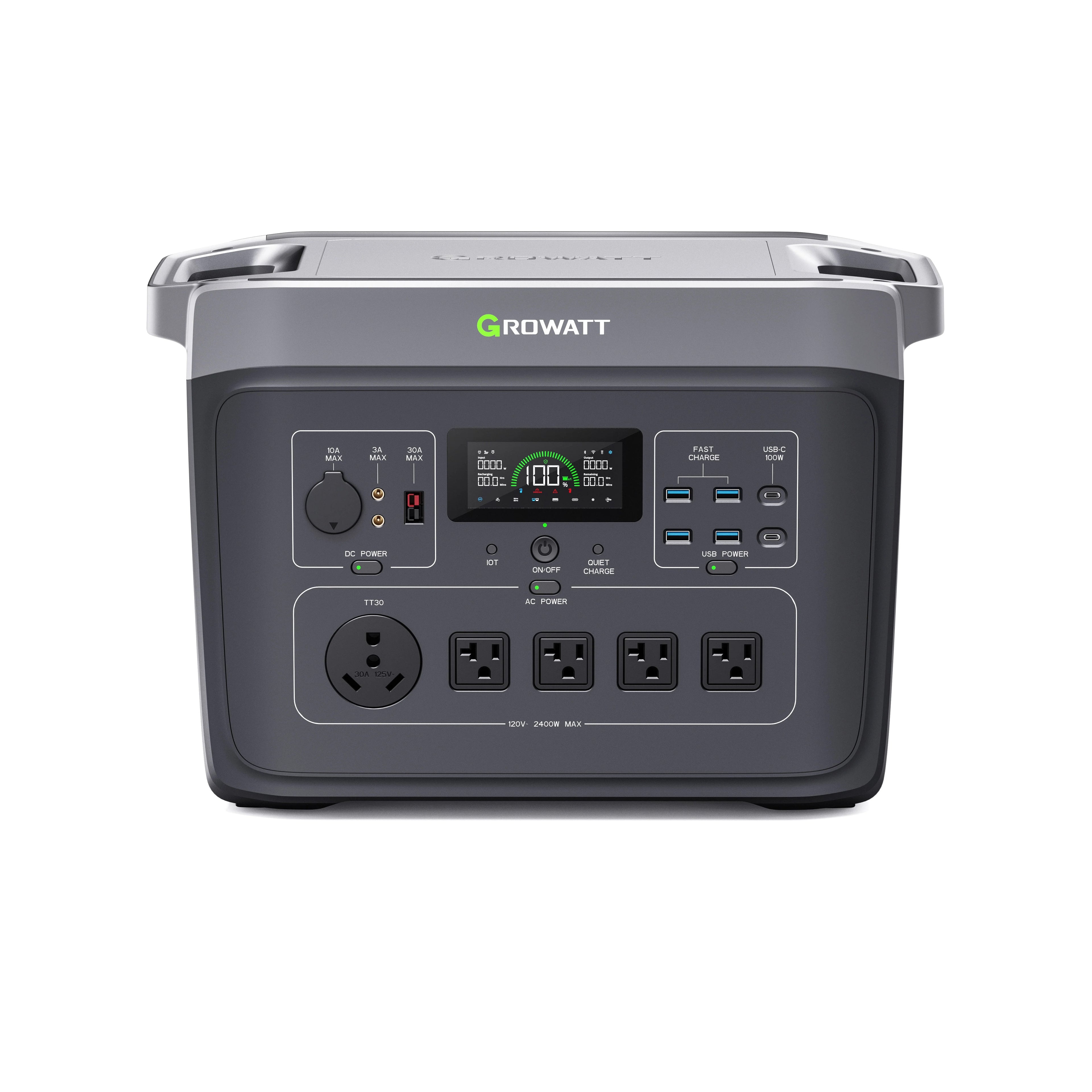 Growatt INFINITY 2000 PRO – Kannettava off-grid akku 2048 Wh / 2400 W